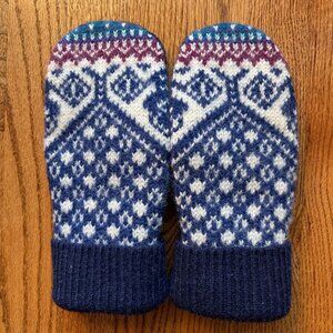 Felted Wool Mittens Handcrafted from Dale of Norway Repurposed Sweater